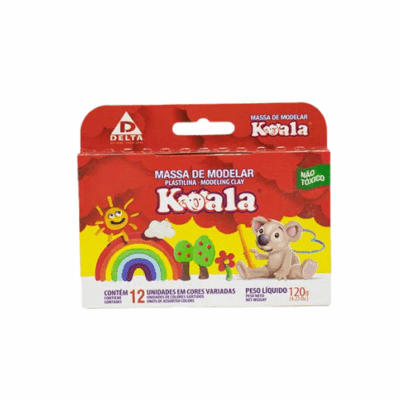 MASSA DE MODELAR 120G C/12 CORES KOALA