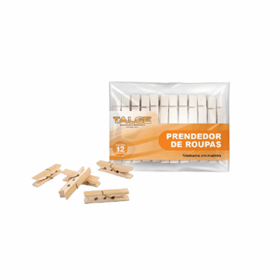 PRENDEDOR DE ROUPAS PEQ C/12UN MAD TALGE