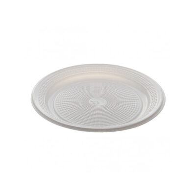 PRATO RASO BRANCO 21CM DESCARTAVEL C/10 FC