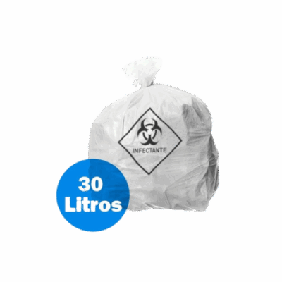 SACO P/ LIXO HOSPITALAR 30LT BRANCO BIOBAG