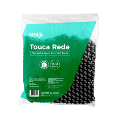 TOUCA DE NYLON PROTECAO CAPIL PRETA C/100 MBLIFE