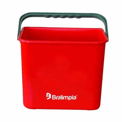 BALDE 4 LITROS VERMELHO BRALIMPIA