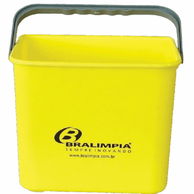 BALDE 4 LITROS AMARELA BRALIMPIA