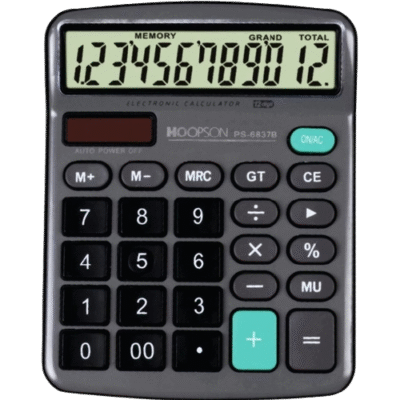 CALCULADORA PS-8837B PILHA12DIG HOOPSON
