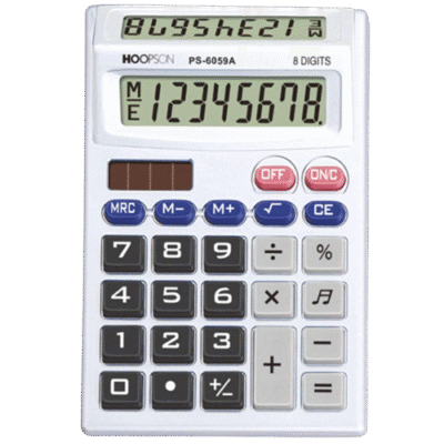 CALCULADORA DE MESA 8DIG PS6059A PILHA HOOPSON