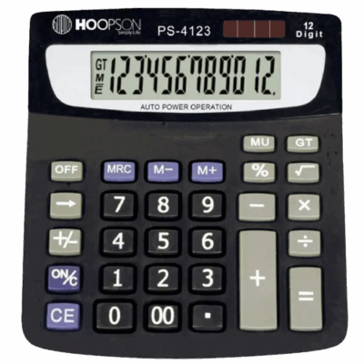 CALCULADORA PS-4123 12 DIGITOS BATERIA HOOPSON