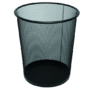 CESTO P/ LIXO PRETO ARAMADO 9L BRW