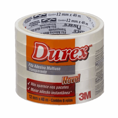 FITA DUREX TRANSPARENTE 12X40 PCT C/6 3M