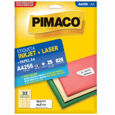 ETIQUETA PIMACO 256 A4 C/25FL 25,4X63,5