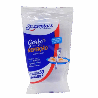 GARFO LEVE CRISTAL C/50UN STRAWPLAST
