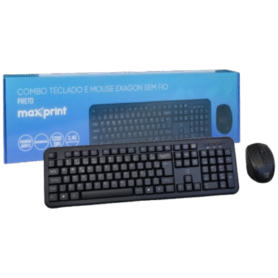 TECLADO E MOUSE EXAGON S/FIO PT MAXPRINT