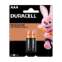 PILHA ALCALINA AAA C/2UN DURACELL