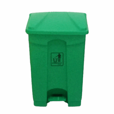 LIXEIRA C/ PEDAL 50L VERDE PERFECT