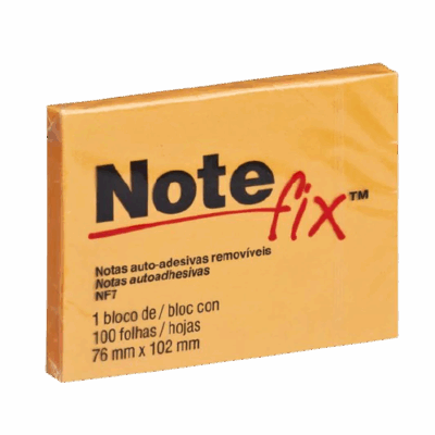BLOCO NOTEFIX LARANJA 76X102 100 FLS 3M