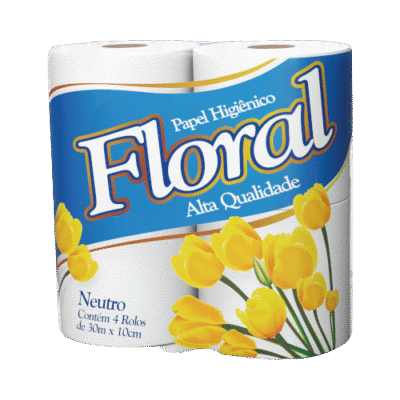 PAPEL HIGIENICO NEUTRO 4X30M FLORAL