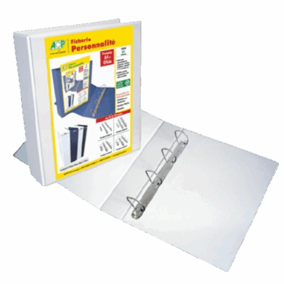 PASTA FICHARIO C/VISOR 4CM 4ARG. BRANCO ACP