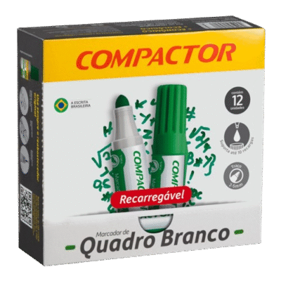 PINCEL P/ QUADRO BRANCO VERDE COMPACTOR