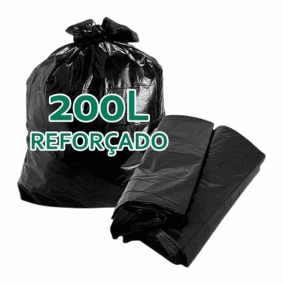 SACO P/LIXO 200L PT REFORÇ 5KG REALPLAST
