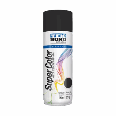 TINTA AEROSSOL PRETO FOSCO 350ML TEK BOND