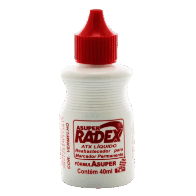 TINTA P/PINCEL ATOMICO 40ML VERMELHA RADEX