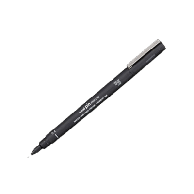 CANETA UNIPIN 0.4MM PRETA MITSUBISH